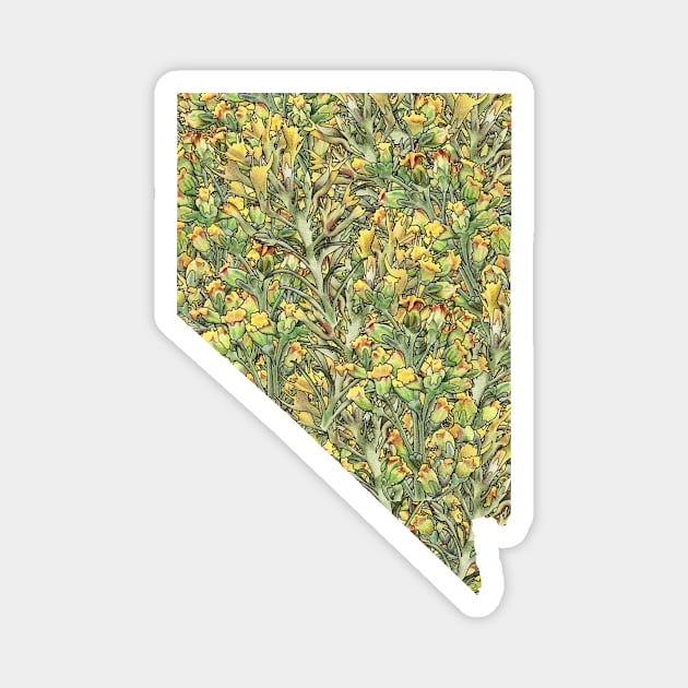 Nevada in Flowers Magnet by UrsulaRodgers