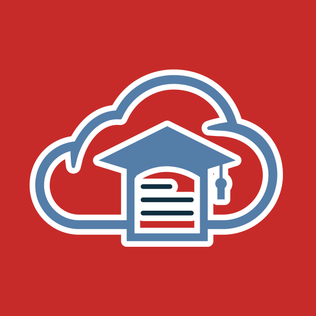 Cloud Report Sticker Logo Design. Vector illustration sticker icon with the concept of a cloud computing system for document management services. by AlviStudio