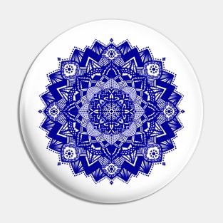 Blue mandala Pin