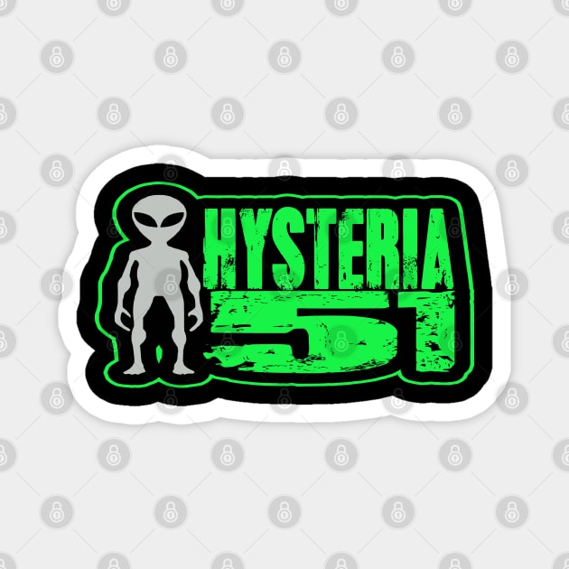 Hysteria 51: Mr. Hand - Green Version Magnet by Hysteria 51's Retro - RoundUp