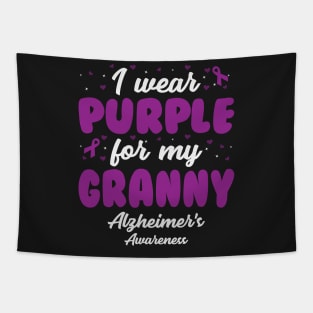 Alzheimers Awareness - I Wear Purple For My Granny Tapestry