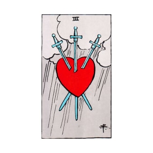 Three of Swords Tarot T-Shirt