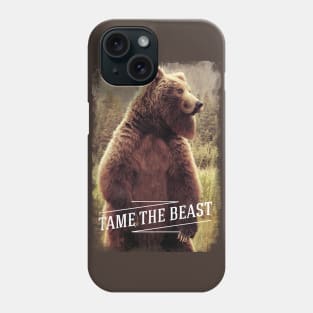 Tame The Beast Bearded Brown Bear Phone Case