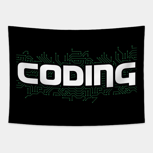 Coding | Gift Idea Programmer Admin Tapestry by Streetwear KKS