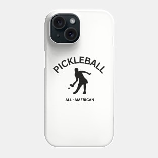 Female All-American Pickleball Player Phone Case