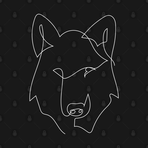 Wolf One Line by Frajtgorski