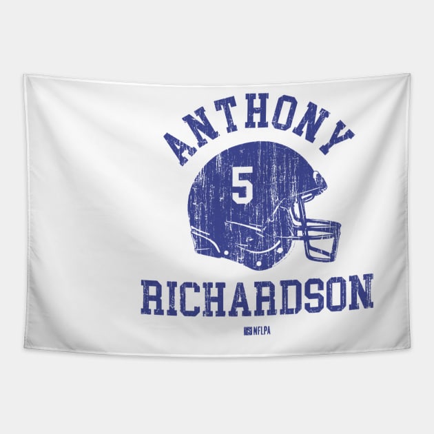 Anthony Richardson Indianapolis Helmet Font Tapestry by TodosRigatSot