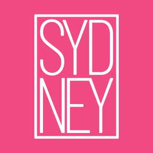 Cool Retro Sydney Australia Souvenir Typography Travel Gift T-Shirt