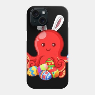 Octopus Dab Dabbing Dressed Bunny Egg Hunting Easter T-Shirt tee Phone Case