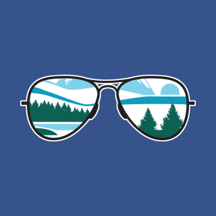 Mountain Scene Sunglasses T-Shirt