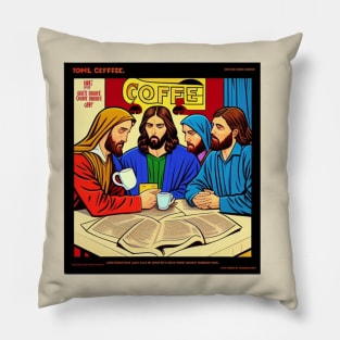 Pray And Coffee With Jesus Album Collection Art Pillow