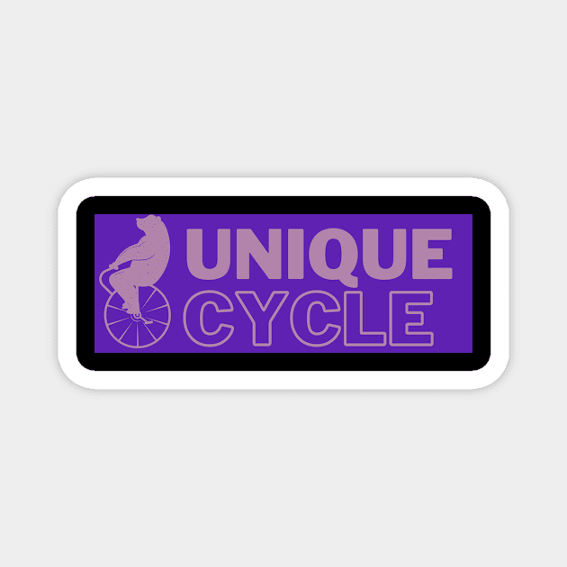 Bär - Unique Cycle Einrad Artist Zirkus Design Magnet by Maggini Art