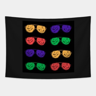 Colorful Swag Sunglasses Tapestry