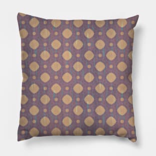 sand-colored rounded geometric shapes against matt purple tones Pillow