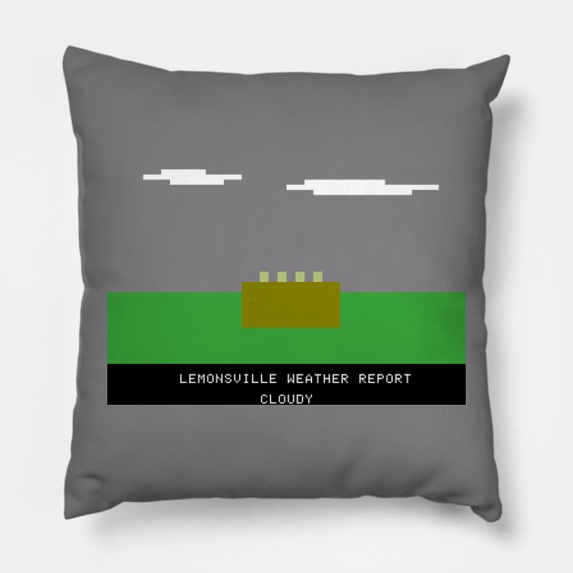 Lemonade stand retro game Pillow by Digital GraphX