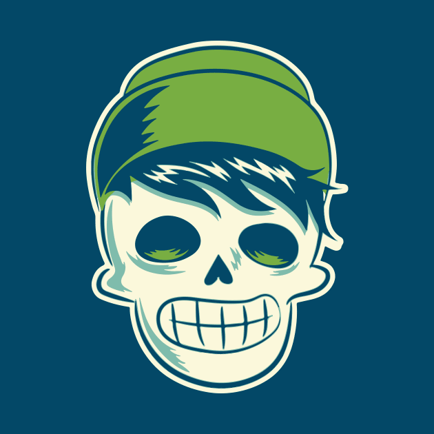 Hipster Skeleton with Beanie by SLAG_Creative