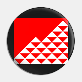 Abstract geometric pattern - red and white. Pin