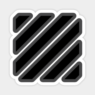 Black and Transparent Stripes Magnet