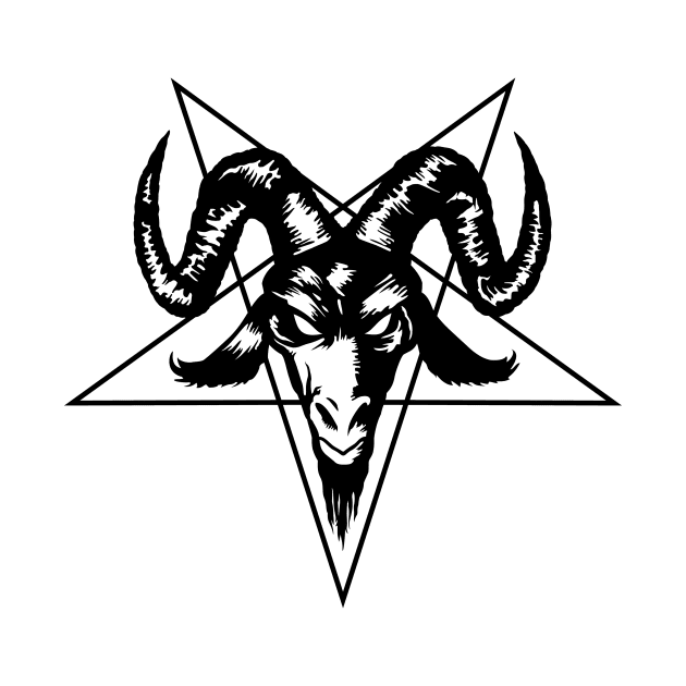 Satanic Goat Head with Pentagram 1.2 (black) by Mystic-Land