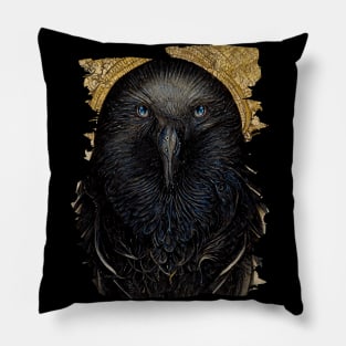 Animals from the forest_crow Pillow