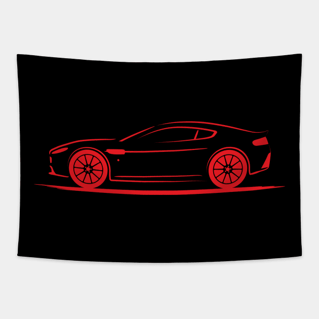 Aston Martin Vantage 2014 Red Tapestry by PauHanaDesign