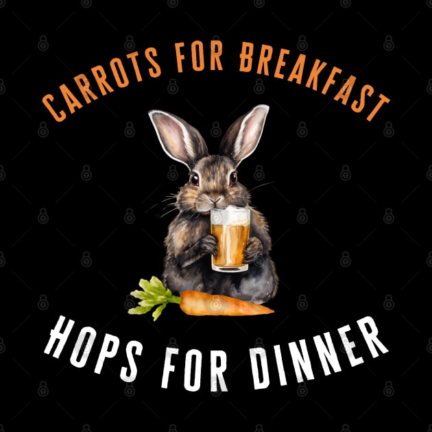 "Carrots for Breakfast, Hops for Dinner" funny bunny by in leggings