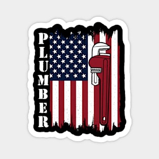 Patriotic Plumber USA Magnet