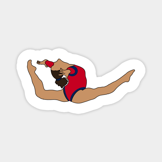 Laurie Hernandez Gymnastics Drawing Magnet by GrellenDraws