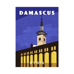 Damascus, Syria.Retro travel poster T-Shirt