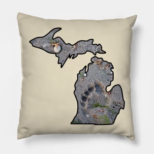 Michigan Footprint Pillow