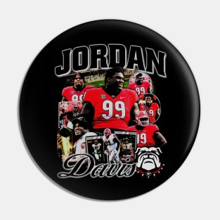 Jordan Davis College Vintage Bootleg Pin