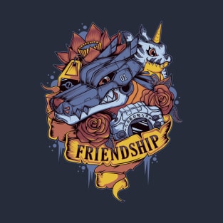 Digimon of friendship Gabumon - MetalGarurumon Tattoo T-Shirt