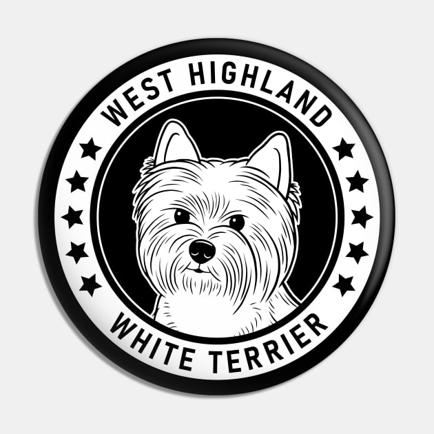 West Highland White Terrier Westie Fan Gift Pin by millersye