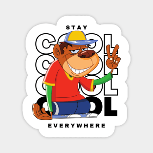 Stay Cool - Monkey Art Magnet