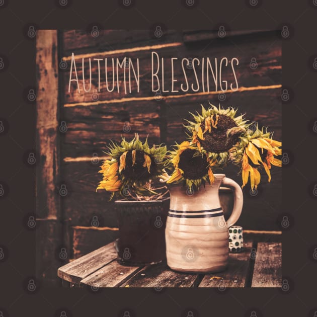 Autumn Blessings Sunflowers by Kenen's Designs