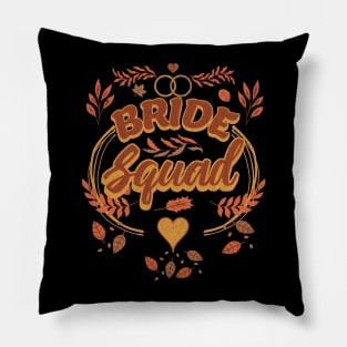 Bachelorette Party Bride Squad Autumn Pillow