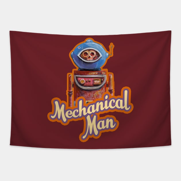 Mechanical Man Tapestry by zerostreet