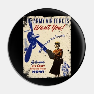 The Army Air Forces WWII "Want You" Pin