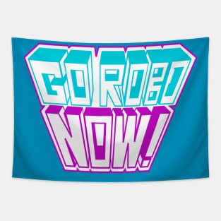 Go Robo Now Logo White Alternate Tapestry