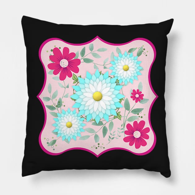 FLORAL PATTERN DESIGN | DUVET COVER | GREAT FOR MOM GIFT IDEAS AND MORE Pillow by KathyNoNoise