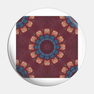 Multicolor Textured Geometric Pattern Pin