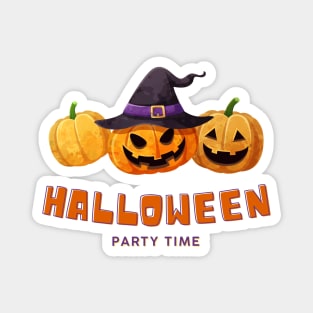 Halloween Scary Evil Pumkin Party time Magnet