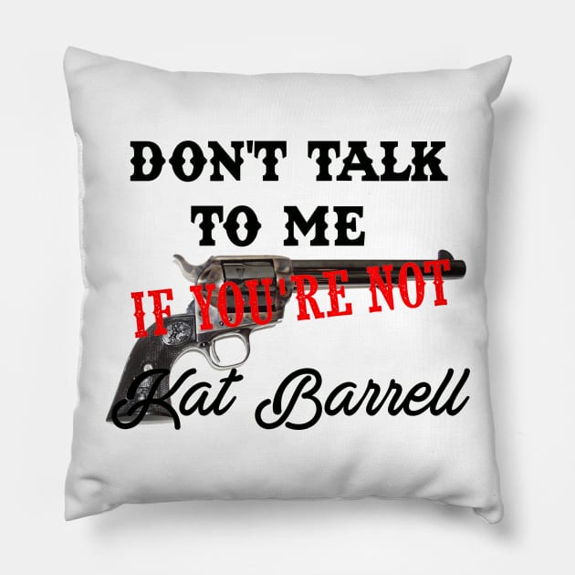 Don't talk (Kat) Pillow by GiollasArt