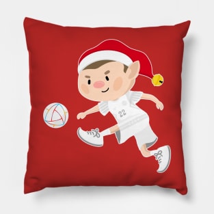 Denmark football Christmas elf. Football World Cup soccer t-shirt Pillow