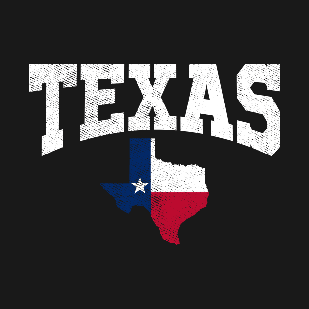 Texas - Texas State Map Flag Distressed by urlowfur