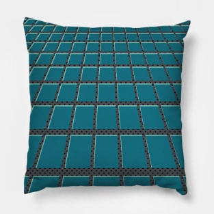 Retro 70s 80s Horizon Geometric Blocks Road into Sunset Deco Mid Mod Vintage Feel Good Pillow