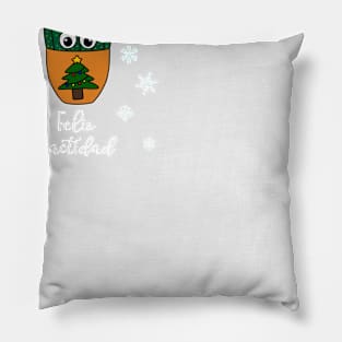 Feliz Cactidad - Cactus In Christmas Tree Pot Pillow