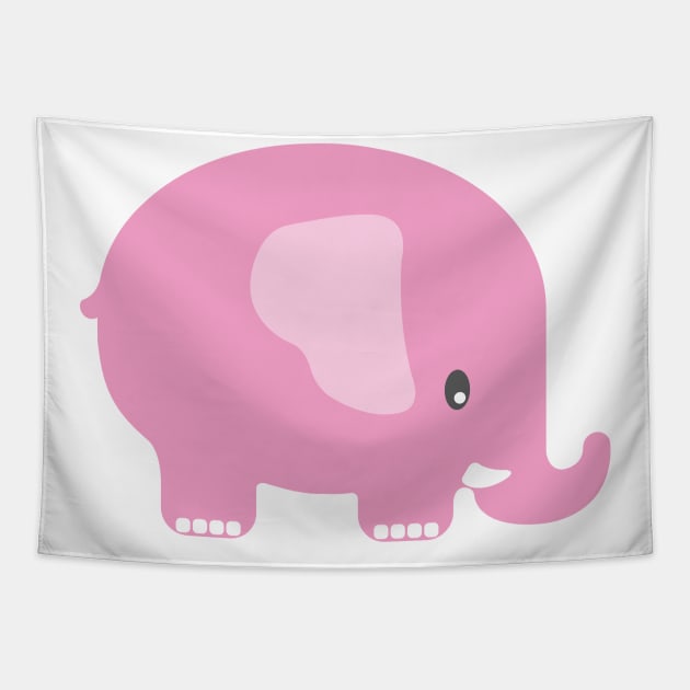 Pink Elephant Tapestry by axemangraphics