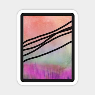 Pink Abstract with Lines - Pastel Vibes Magnet