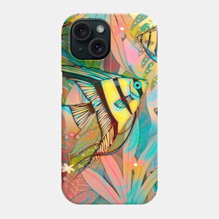 Angelfish Fantasy Scene #7 Phone Case